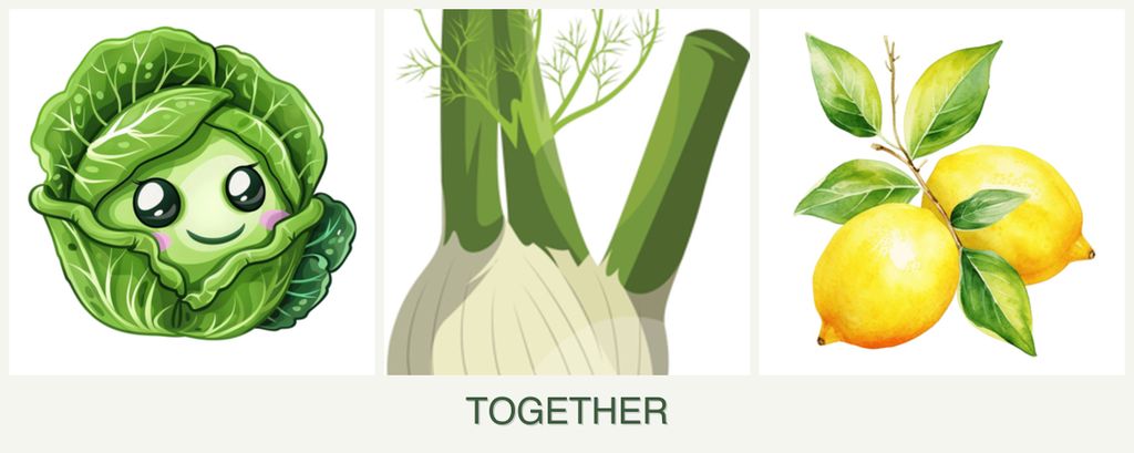 Can you plant cabbage, fennel and lemons together?