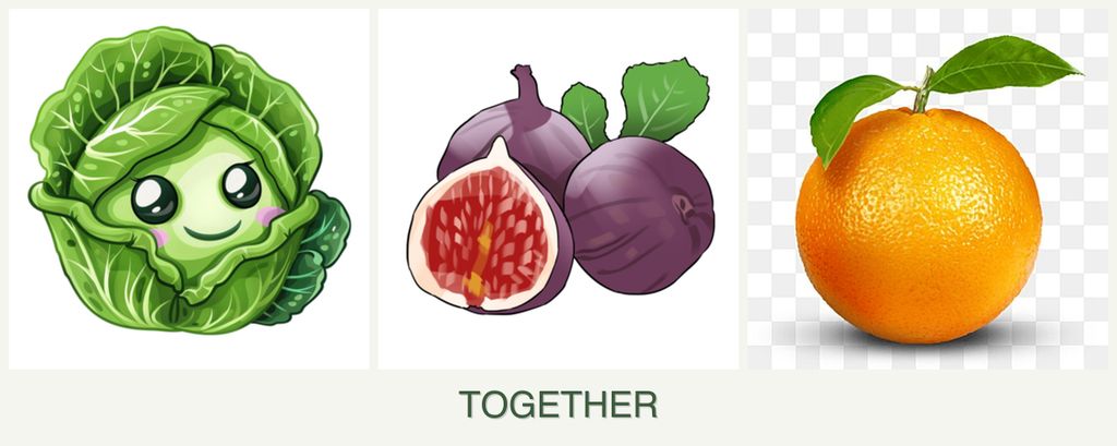 Can you plant cabbage, figs and oranges together?