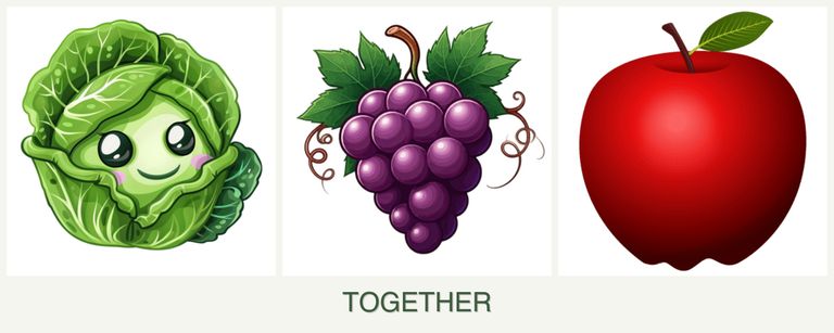 Can you plant cabbage, grapes and apples together?