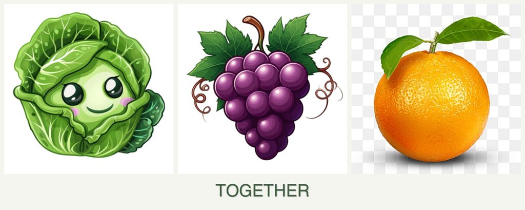 Can you plant cabbage, grapes and oranges together?
