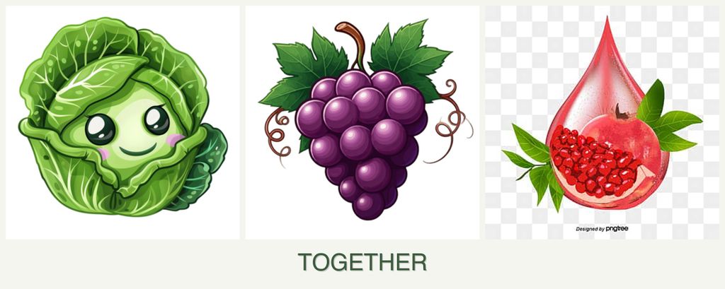 Can you plant cabbage, grapes and pomegranates together?