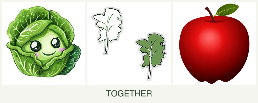 Can you plant cabbage, kale and apples together?
