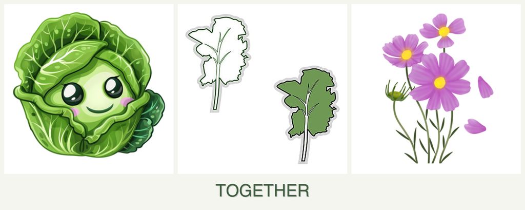 Can you plant cabbage, kale and cosmos together?