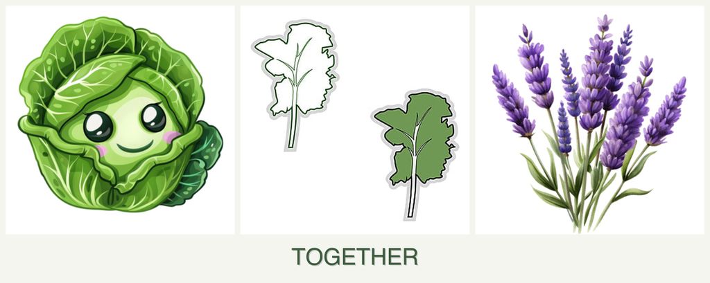 Can you plant cabbage, kale and lavender together?