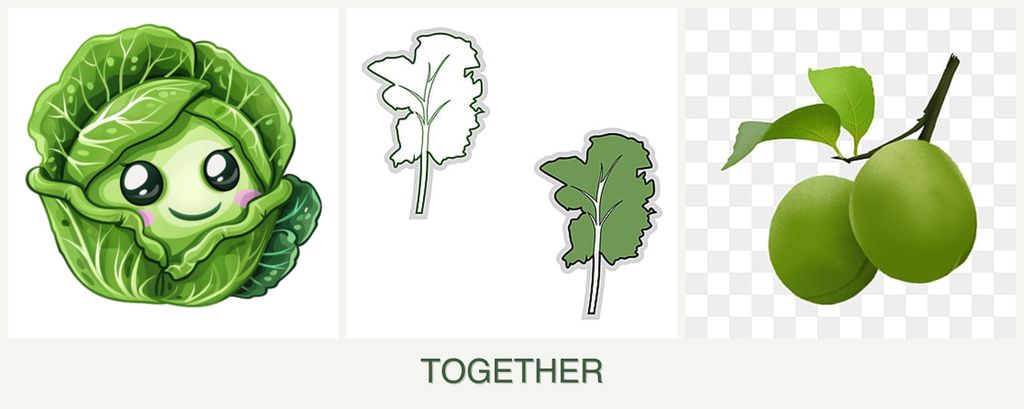 Can you plant cabbage, kale and plums together?