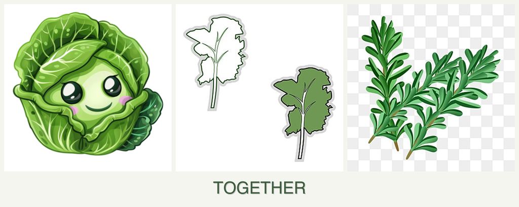 Can you plant cabbage, kale and rosemary together?