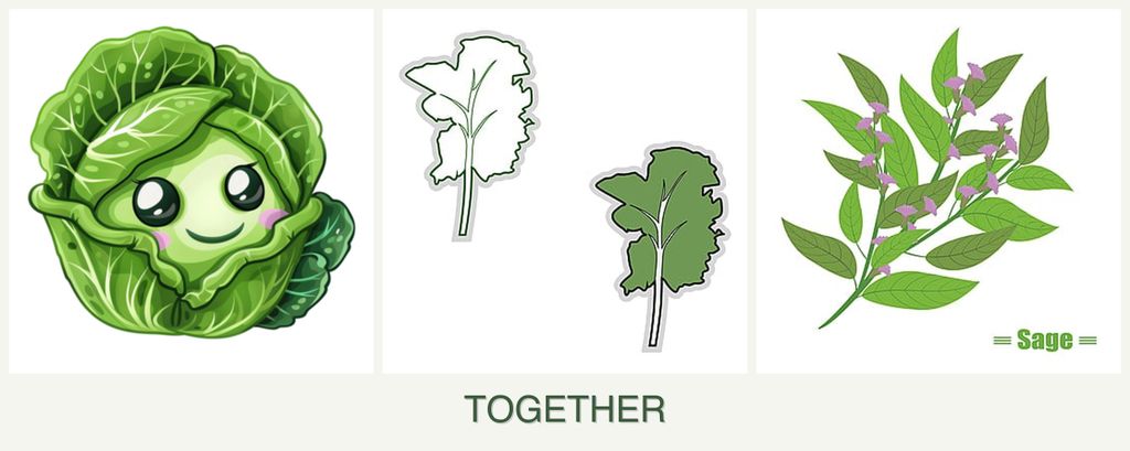 Can you plant cabbage, kale and sage together?
