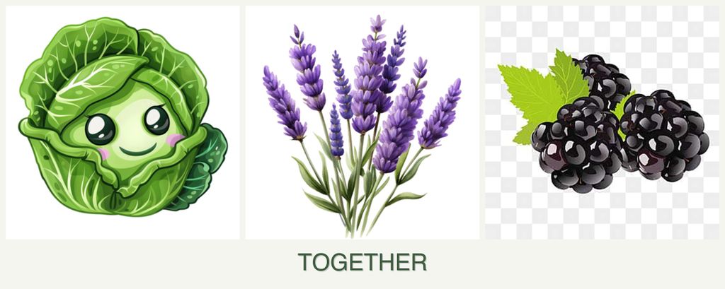 Can you plant cabbage, lavender and blackberries together?