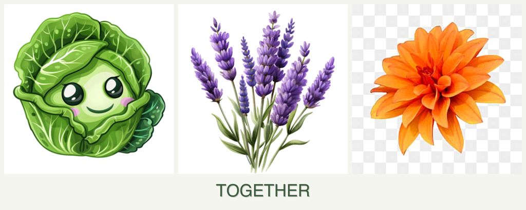 Can you plant cabbage, lavender and dahlias together?