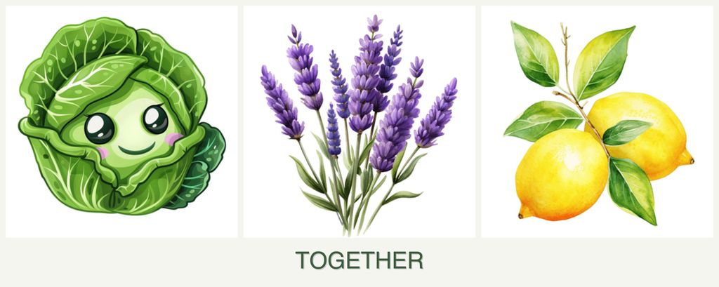 Can you plant cabbage, lavender and lemons together?