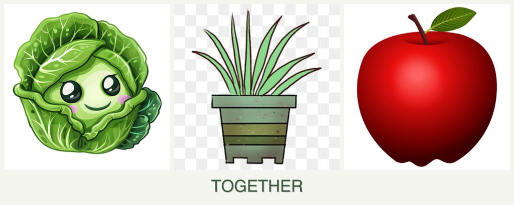 Can you plant cabbage, lemongrass and apples together?