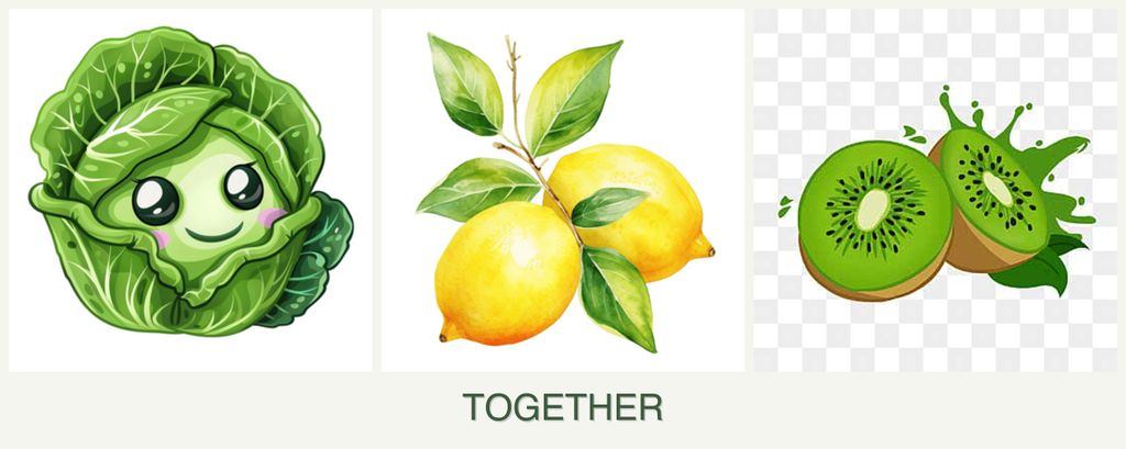 Can you plant cabbage, lemons and kiwi together?