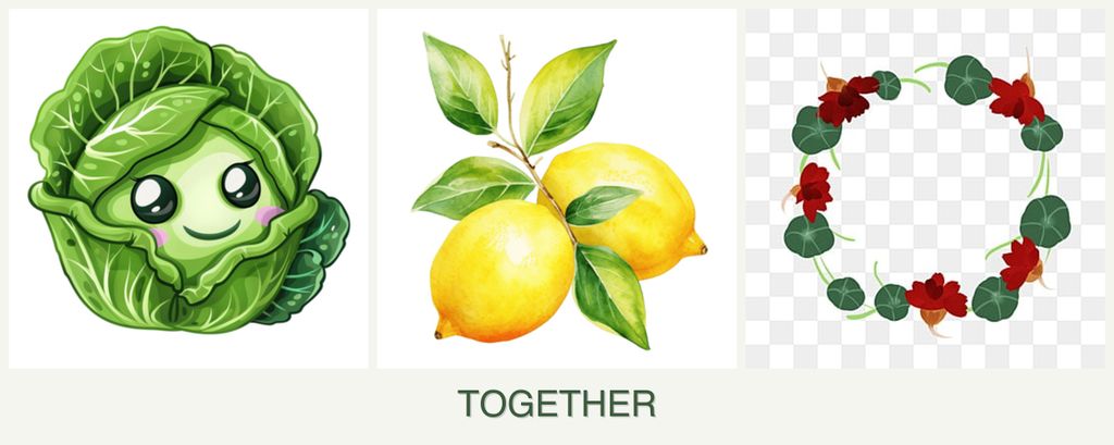 Can you plant cabbage, lemons and nasturtiums together?