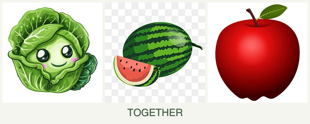 Can you plant cabbage, melons and apples together?