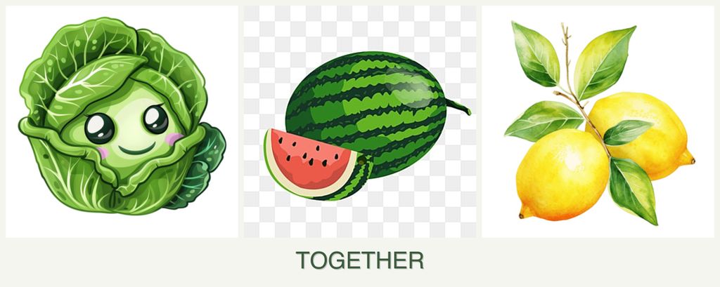 Can you plant cabbage, melons and lemons together?