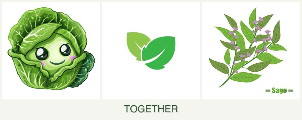 Can you plant cabbage, mint and sage together?