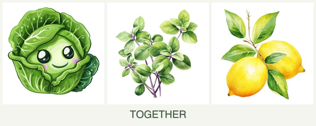 Can you plant cabbage, oregano and lemons together?