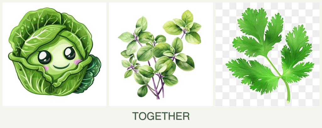 Can you plant cabbage, oregano and parsley together?