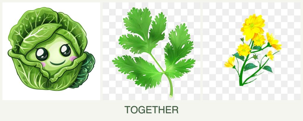 Can you plant cabbage, parsley and calendula together?