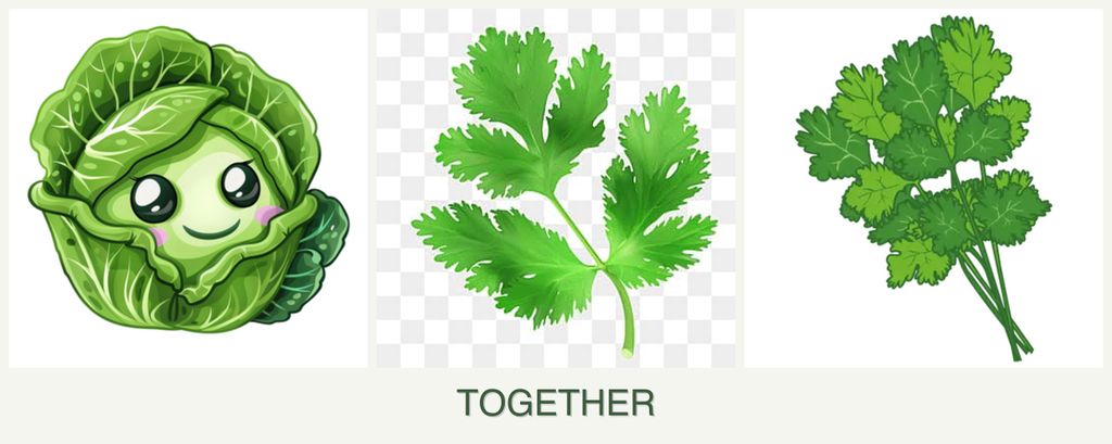 Can you plant cabbage, parsley and cilantro together?