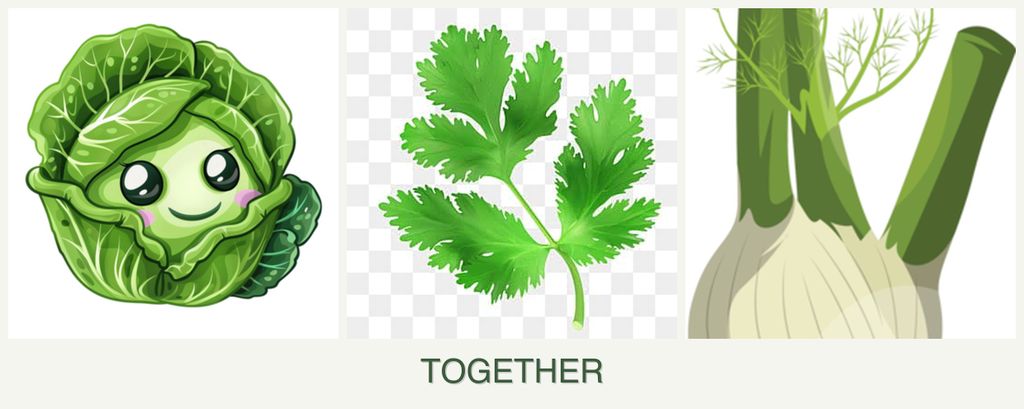 Can you plant cabbage, parsley and fennel together?