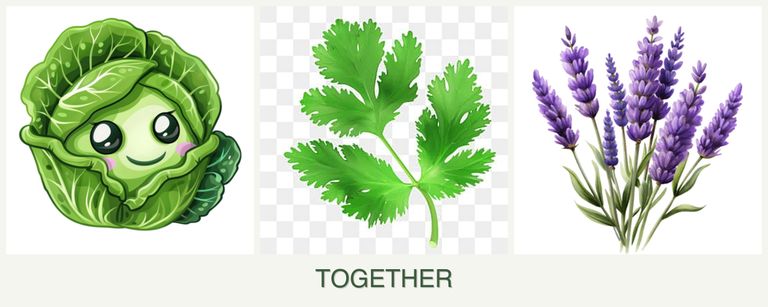 Can you plant cabbage, parsley and lavender together?