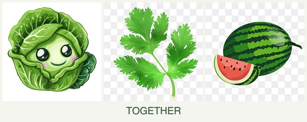 Can you plant cabbage, parsley and melons together?