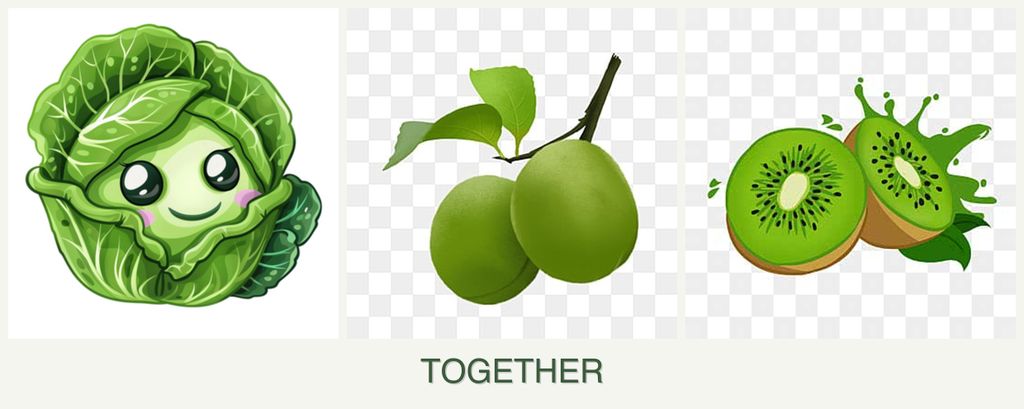 Can you plant cabbage, plums and kiwi together?
