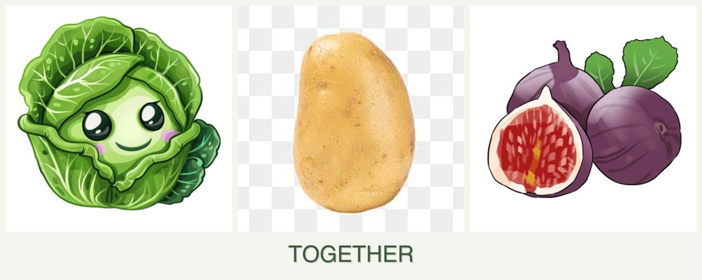 Can you plant cabbage, potatoes and figs together?