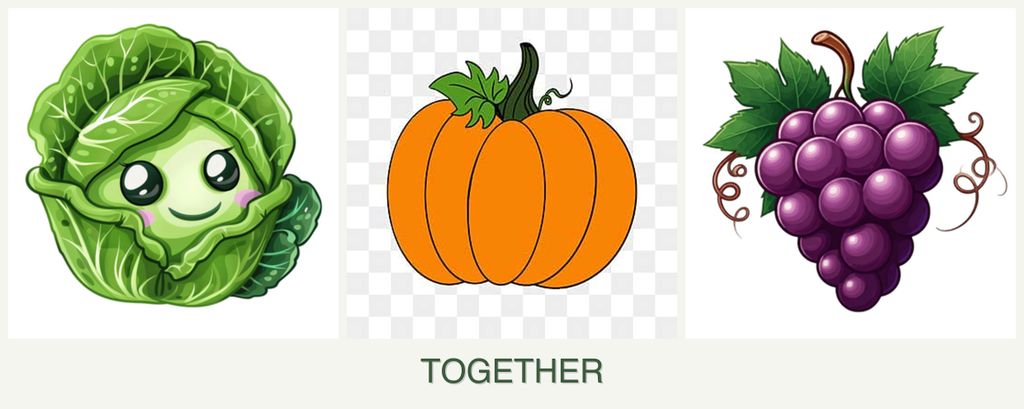 Can you plant cabbage, pumpkin and grapes together?