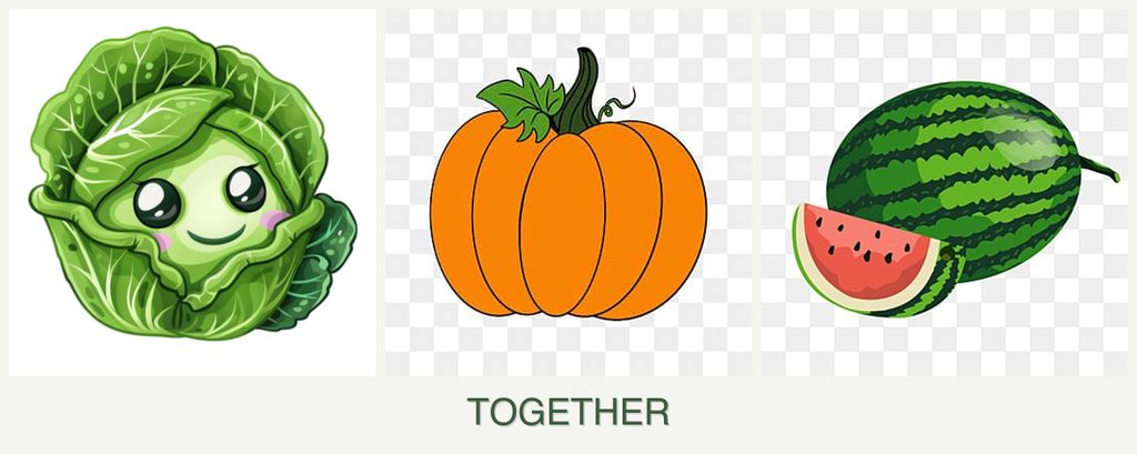Can you plant cabbage, pumpkin and melons together?