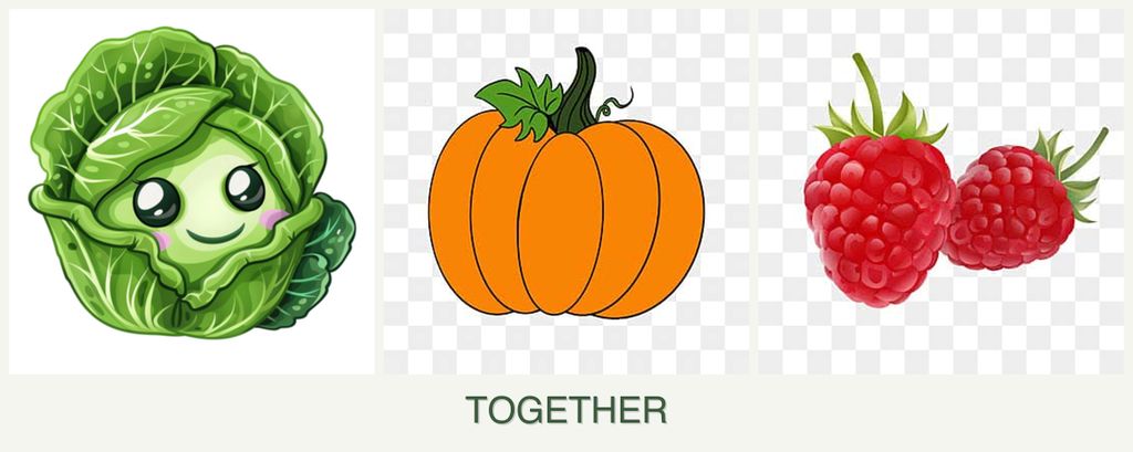 Can you plant cabbage, pumpkin and raspberries together?
