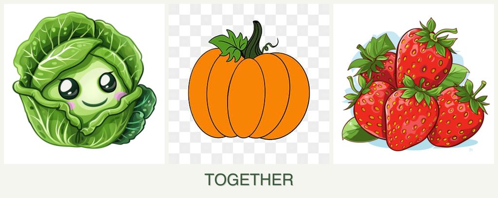 Can you plant cabbage, pumpkin and strawberries together?