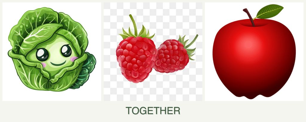Can you plant cabbage, raspberries and apples together?