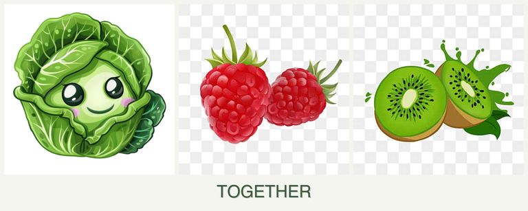 Can you plant cabbage, raspberries and kiwi together?