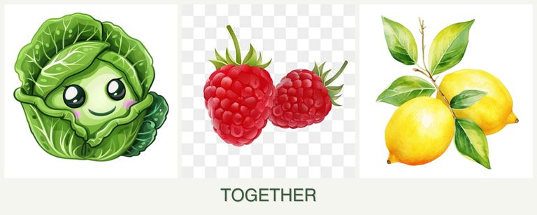 Can you plant cabbage, raspberries and lemons together?