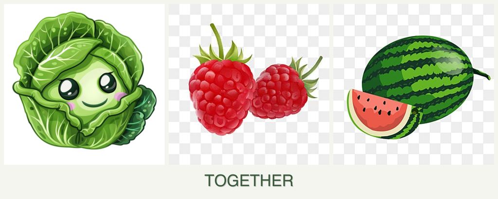 Can you plant cabbage, raspberries and melons together?