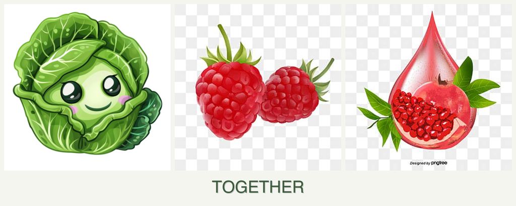 Can you plant cabbage, raspberries and pomegranates together?