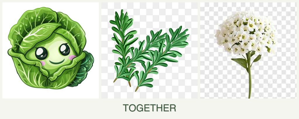 Can you plant cabbage, rosemary and alyssum together?