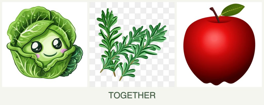 Can you plant cabbage, rosemary and apples together?