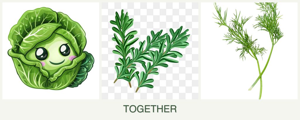 Can you plant cabbage, rosemary and dill together?
