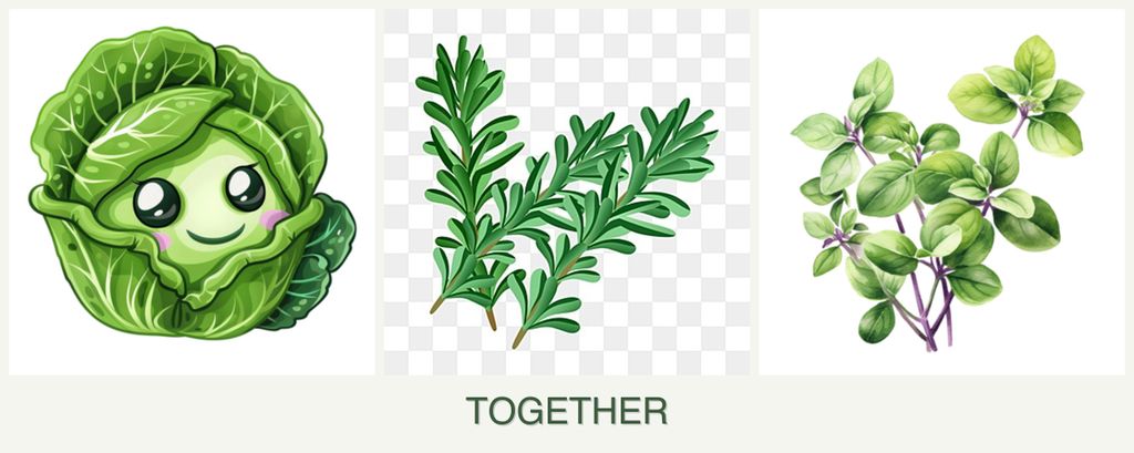 Can you plant cabbage, rosemary and oregano together?