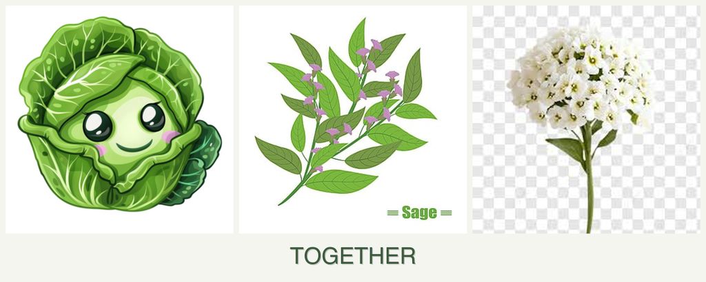 Can you plant cabbage, sage and alyssum together?
