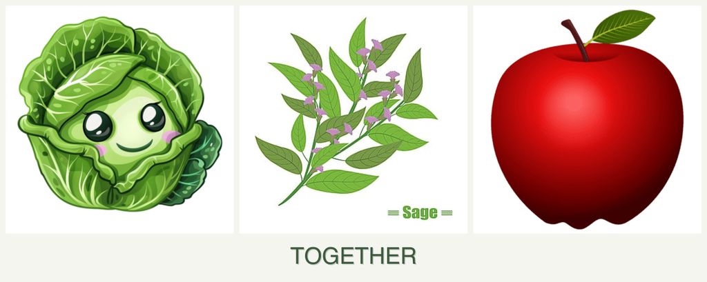 Can you plant cabbage, sage and apples together?