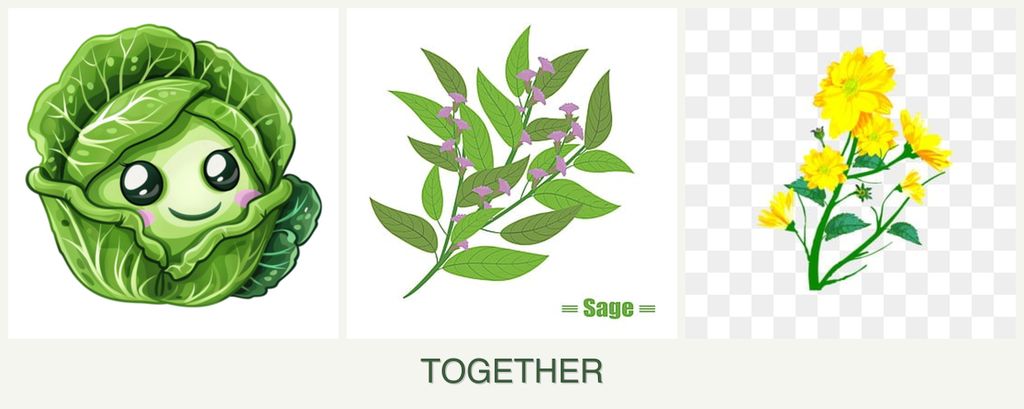Can you plant cabbage, sage and calendula together?