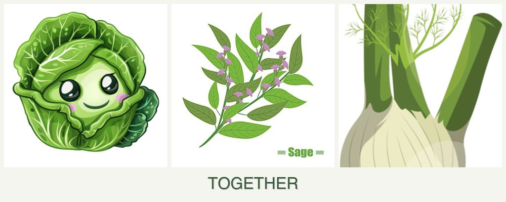 Can you plant cabbage, sage and fennel together?