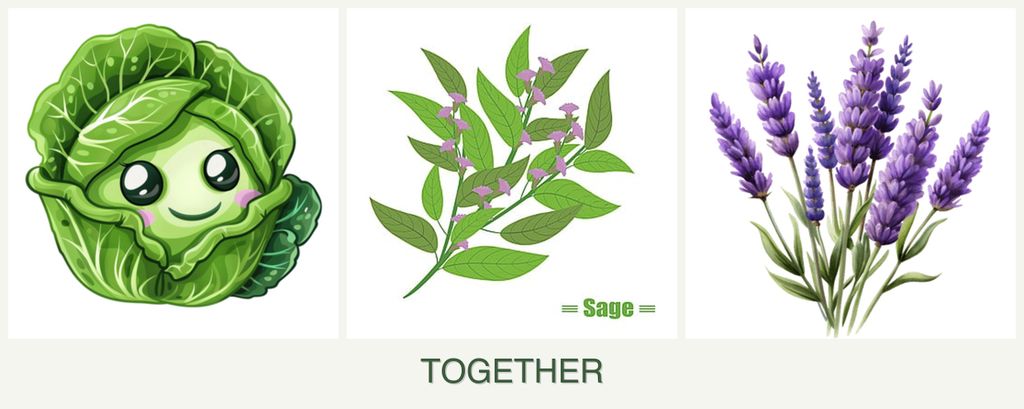 Can you plant cabbage, sage and lavender together?