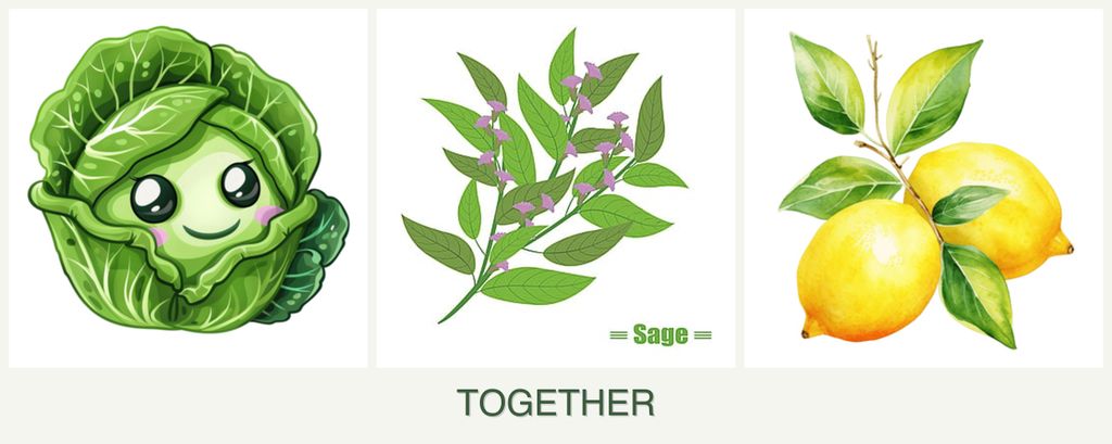 Can you plant cabbage, sage and lemons together?