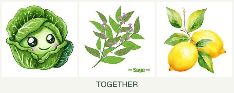Can you plant cabbage, sage and lemons together?