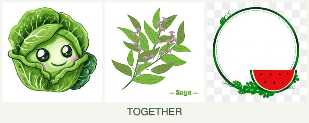 Can you plant cabbage, sage and watermelons together?